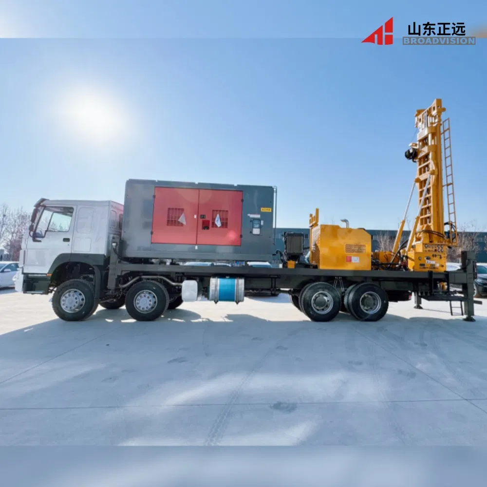 China Truck Mounted Water การเจาะ เครื่องจักร ไฮดรอลิก 600m Depth Water Well การเจาะ Rig