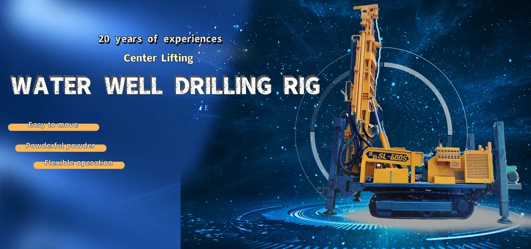 132kw Engine Rotary การเจาะ Rig 600m Depth แคร่เลื่อน Mounted Water Well การเจาะ Rig for Sale