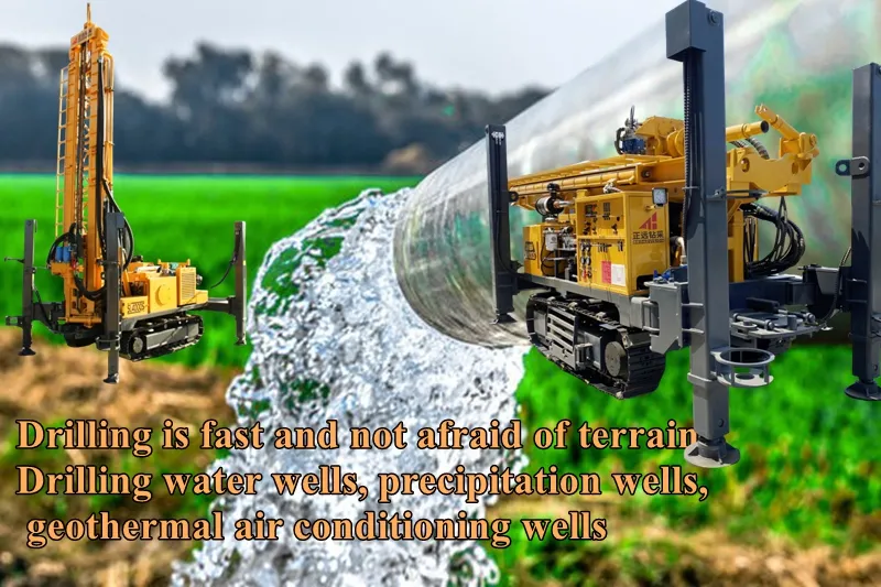 High-Performance Truck Mounted แคร่เลื่อน Borehole ไฮดรอลิก แคร่เลื่อน Type Cable Tool Water Well การเจาะ Rig for Sale for Farms Price in China